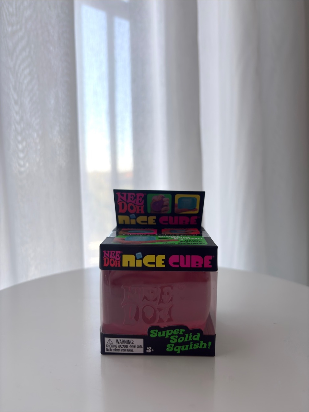 Pink NeeDoh Nice Cube - New